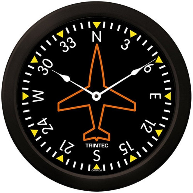 Trintec Massive 14" Aviation Directional Gyro Wall Clock 9062-14 Aviatrix - Image 1